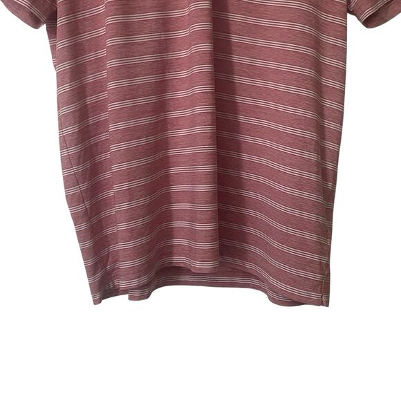 Lacoste Sport Mens Size 4XL Presidents Cup Burgundy Striped Golf Polo Shirt - Picture 4 of 9